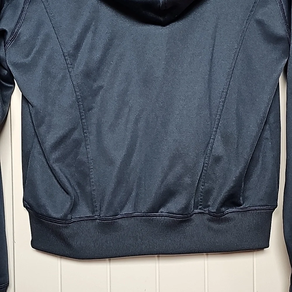 Puma Training XS navy blue zip up hoodie, neon pink/orange accents - Picture 10 of 15